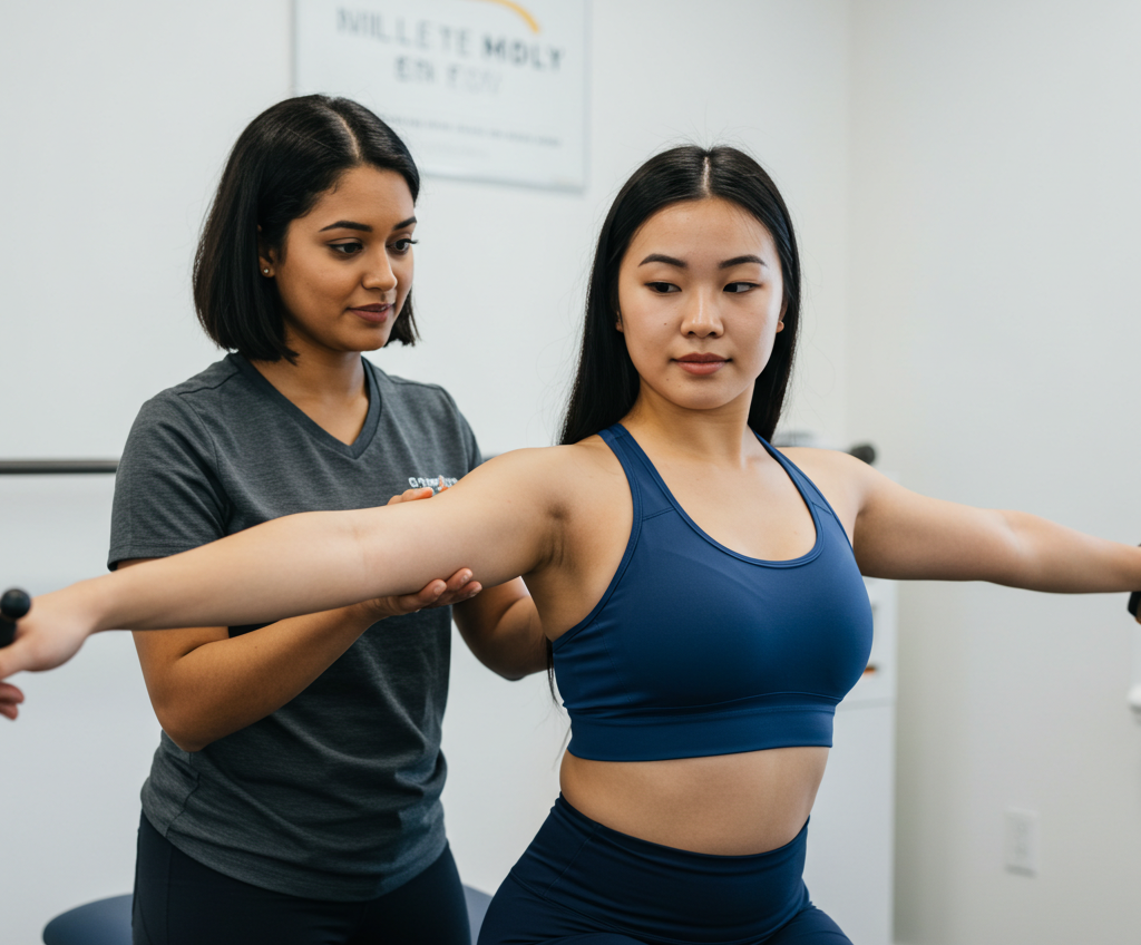 AI Generated Physiotherapist treating patient